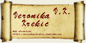 Veronika Krekić vizit kartica